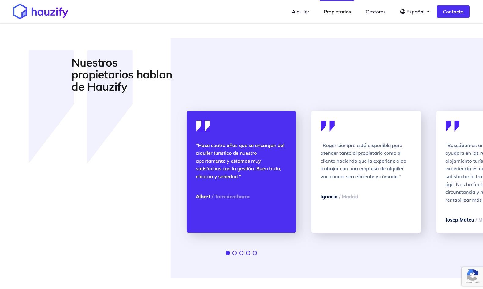 Alguns dels nostres projectes de disseny web per lloguer vacacional