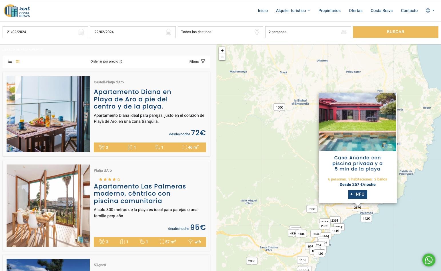 Alguns dels nostres projectes de disseny web per lloguer vacacional